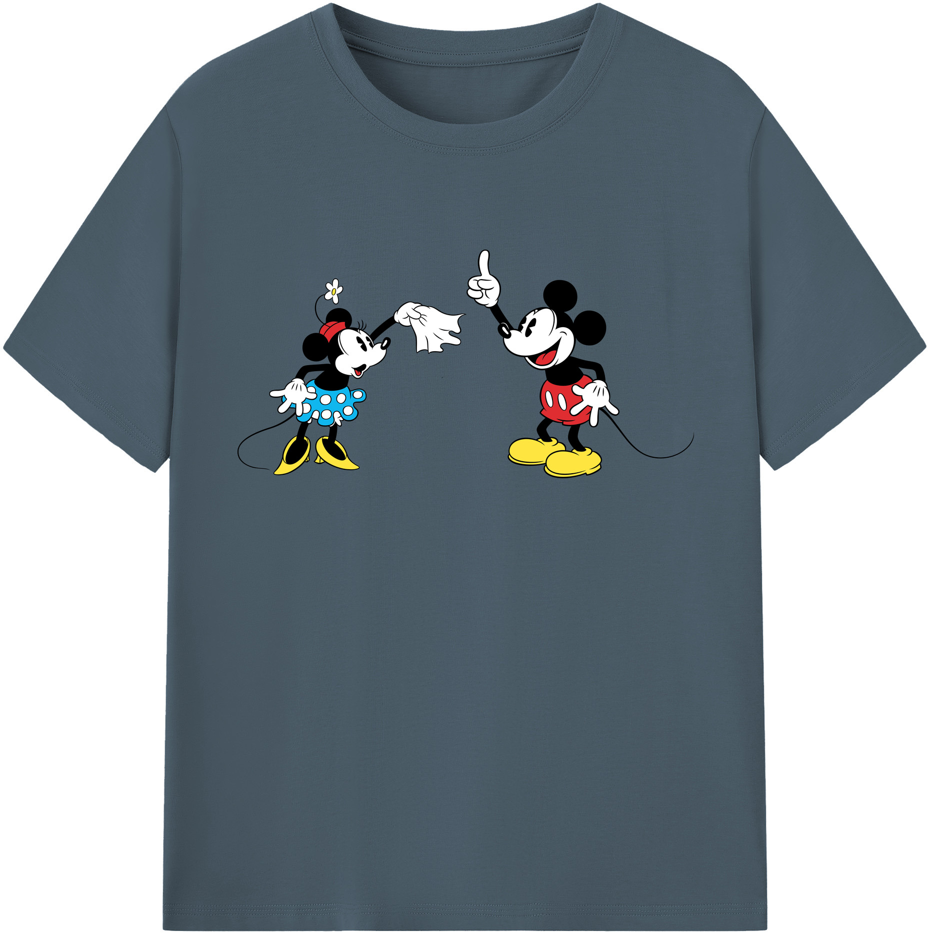 （画像用） ミッキーマウス Mickey Mouse 綿100％半袖Tシャツ（フロントプリント）